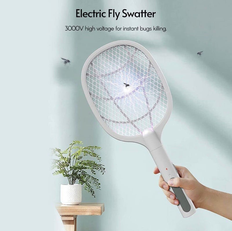 homegeek Mosquito Killer Fixed and Variable Mosquito Stop Rechargeable USB Wireless Bug Zapper Racket With Led Electric Mosquito Swatter - Image 1