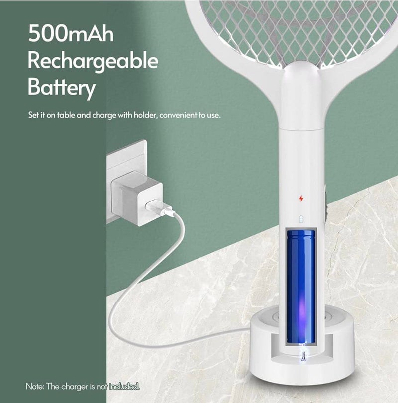 homegeek Mosquito Killer Fixed and Variable Mosquito Stop Rechargeable USB Wireless Bug Zapper Racket With Led Electric Mosquito Swatter - Image 2
