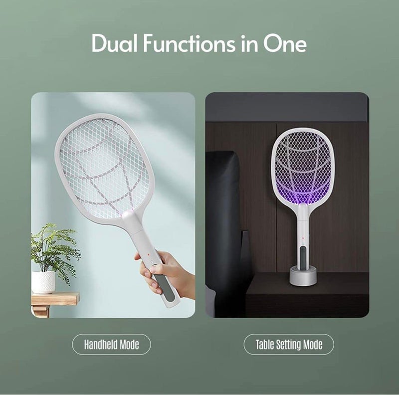 homegeek Mosquito Killer Fixed and Variable Mosquito Stop Rechargeable USB Wireless Bug Zapper Racket With Led Electric Mosquito Swatter - Image 3