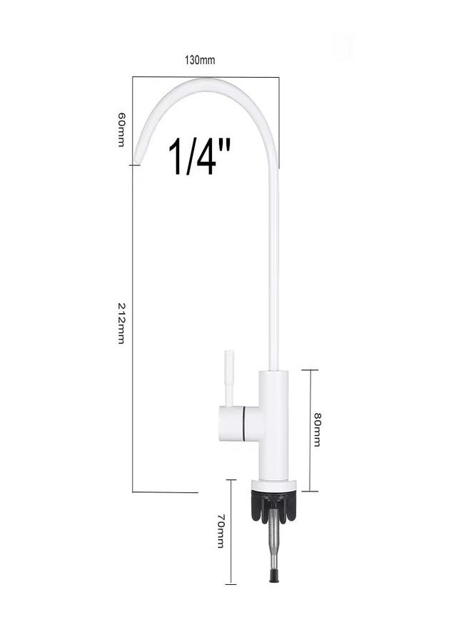 InArt Drinking Water Faucet for Kitchen Sink - Stainless Steel, White Finish, 360 Swivel, Non-Air Gap RO Faucet with 2-Year Warranty SS304, 360° Swivel - Image 4
