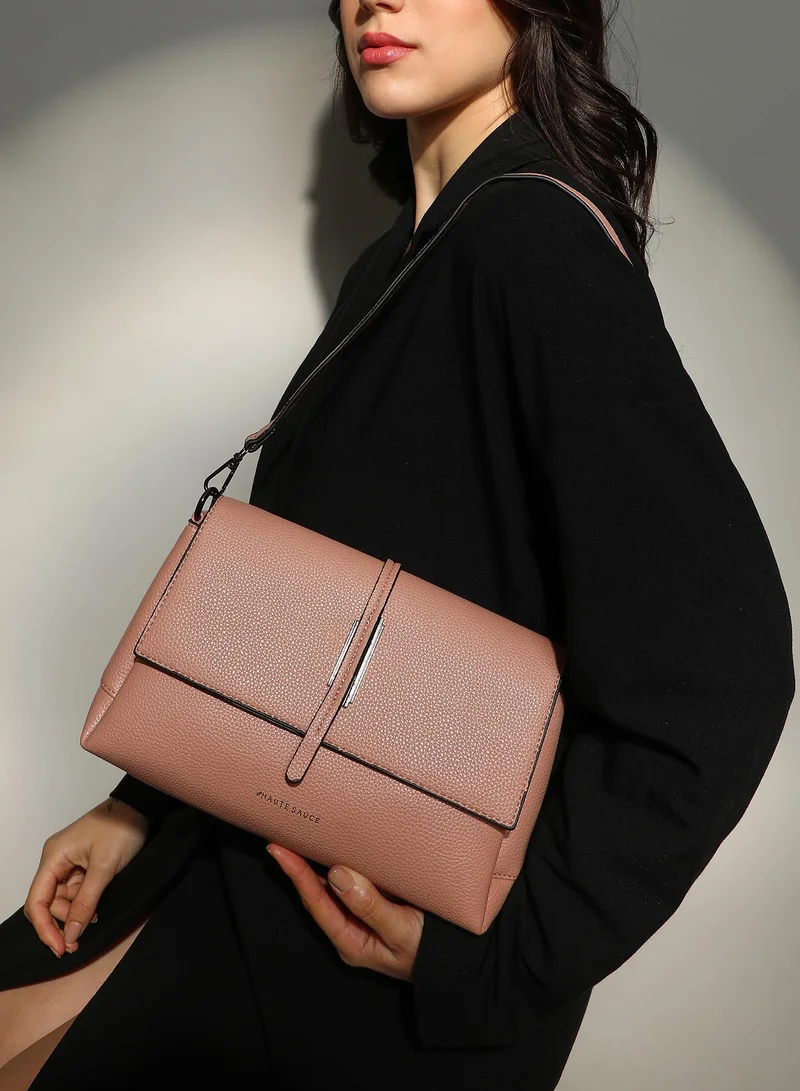 صوص هاوت حقيبة كتف نسائية ذا داش - وردي نيود