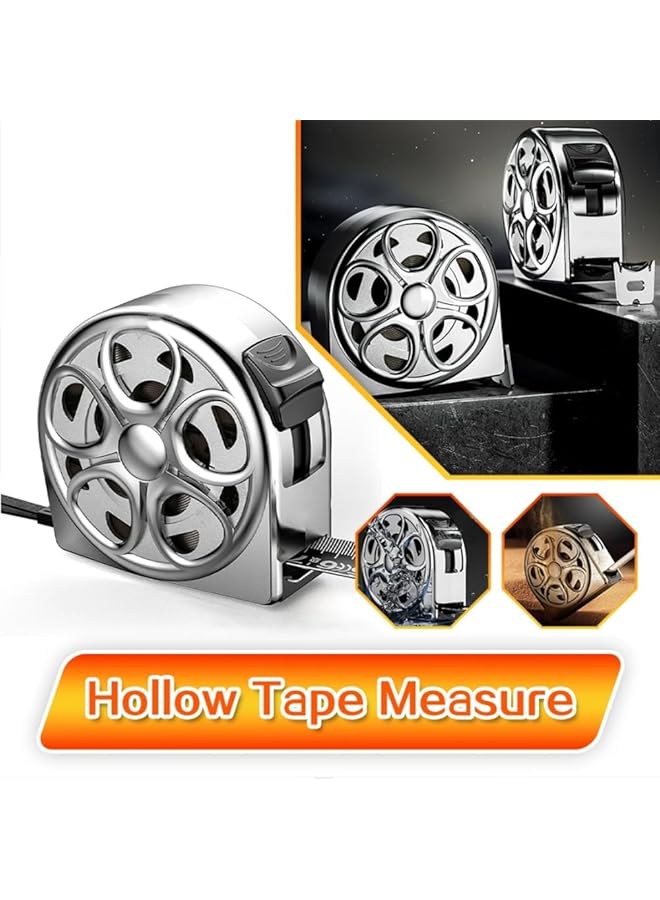 إيروريكس شريط قياس متري 3M من الفولاذ المقاوم للصدأ مقاوم للتآكل قابل للسحب وأداة قياس ذاتية القفل مع كسور سهلة القراءة بتصميم مجوف للنجارة فضي 3 متر × 16 مم - Image 5