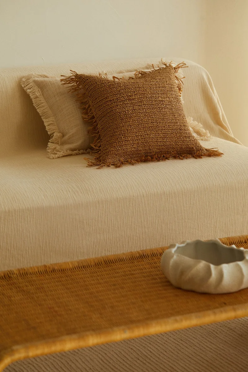 H&M Paper straw cushion cover