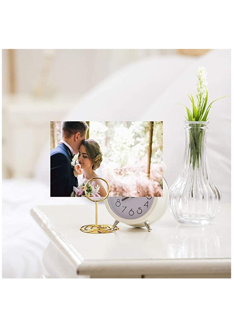 24 pcs Place Card Holder Memo Clip Photo Table Number Gold Holder, Stand, Paper Menu Stand  - Image 5