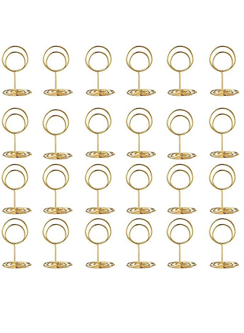 24 pcs Place Card Holder Memo Clip Photo Table Number Gold Holder, Stand, Paper Menu Stand  - Image 2
