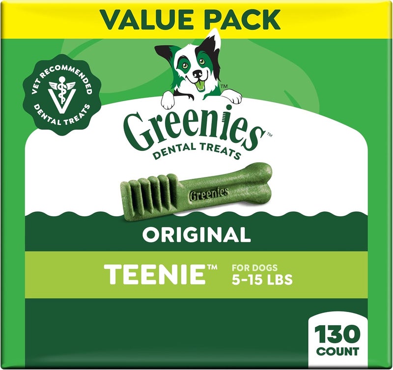GREENIES Original TEENIE Natural Dog Dental Care Chews Oral Health Dog Treats, 36 oz,130 Count (Pack of 1) - Image 1
