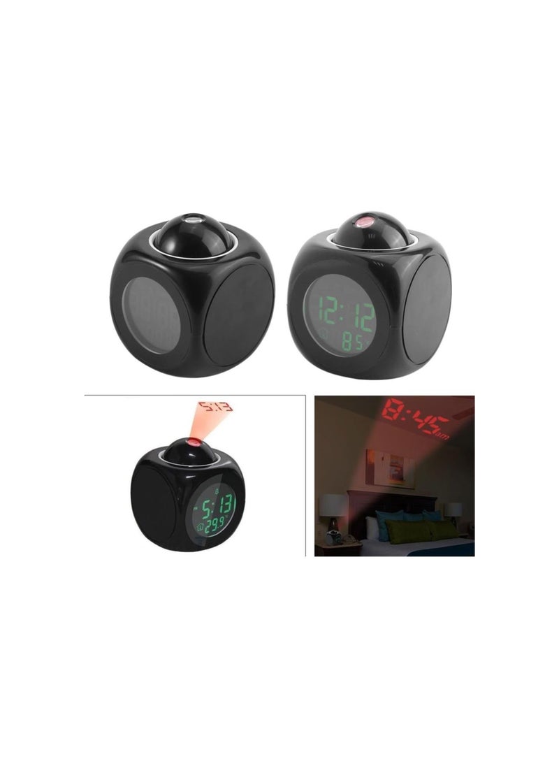 Generic - Wall Projector,Projection Clock Led Projection Large Display Led Projection Clock Projection Alarm Clock Multifuncitonal,Projection Clock for Home Bed Room Studying Room - Image 1
