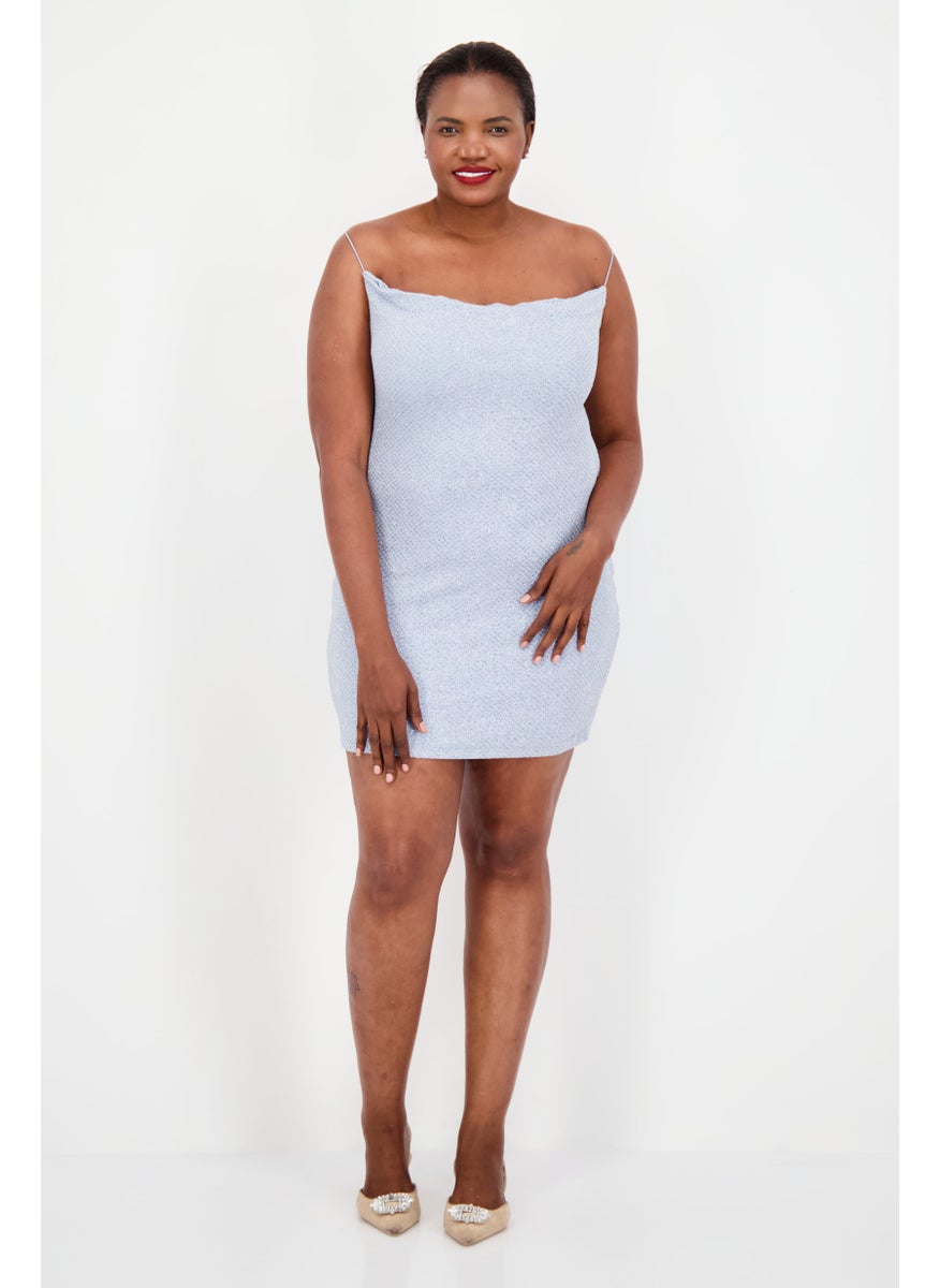 Women Plus Size Textured Casual Mini Dress, Dusty Blue - pzsku/ZB7794080F262C2B3E41FZ/45/_/1739715334/eab2197c-0bdf-410e-8995-a8492767a3a5