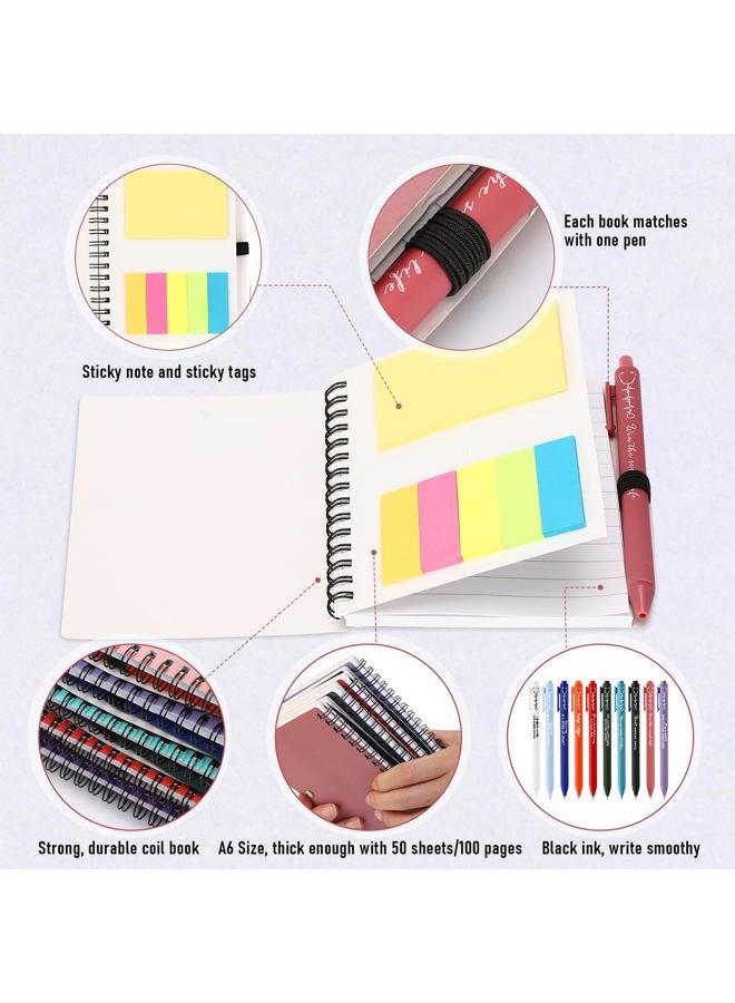 Jetec 20 Sets 2025 Nurse Appreciation Gift Nurse Practitioner Week Nursing Team Thank You Gifts Inspirational Spiral Notebook Journal with Sticky Note Notepad Ballpoint Pen Bulk (Healing Colors) - Image 4