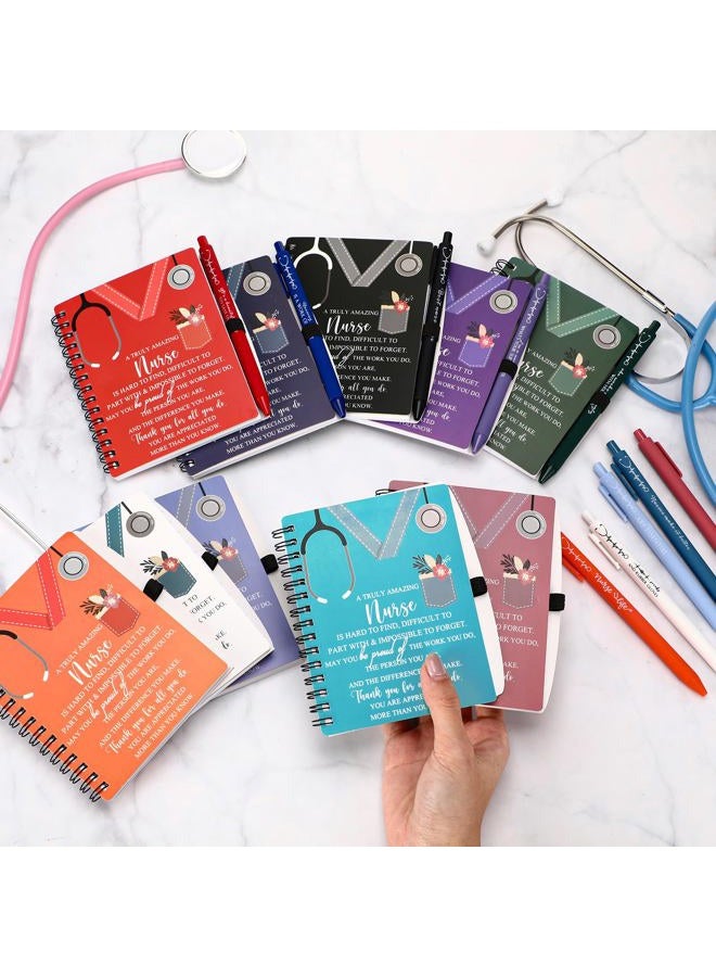 Jetec 20 Sets 2025 Nurse Appreciation Gift Nurse Practitioner Week Nursing Team Thank You Gifts Inspirational Spiral Notebook Journal with Sticky Note Notepad Ballpoint Pen Bulk (Healing Colors) - Image 5