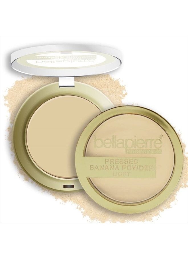 BellaPierre Pressed Banana Setting Powder | Lightweight Compact Color-Correcting Powder with All Day Makeup Protection | Eliminates Blotchiness and Dark Spots | Talc-Free | Matte Tint - Light - 0.28 O  - Image 1