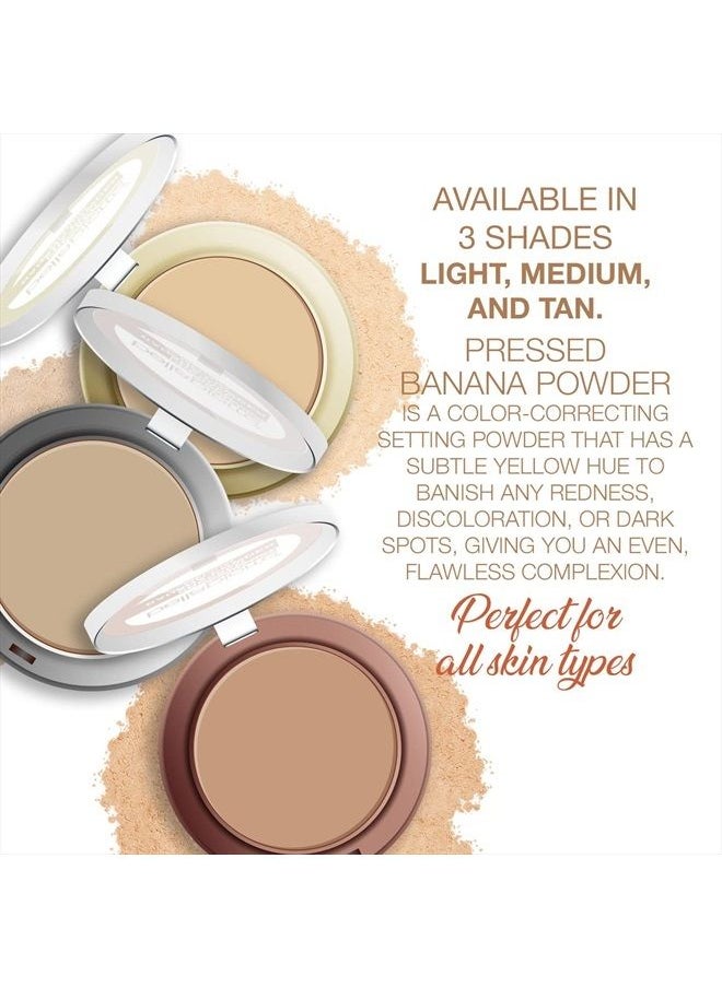BellaPierre Pressed Banana Setting Powder | Lightweight Compact Color-Correcting Powder with All Day Makeup Protection | Eliminates Blotchiness and Dark Spots | Talc-Free | Matte Tint - Light - 0.28 O  - Image 3