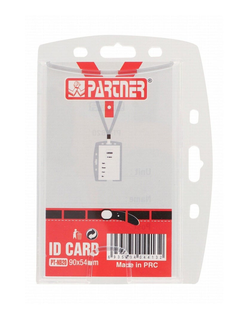 Double Sided ID Card Holder With Vertical and Horizontal Orientation