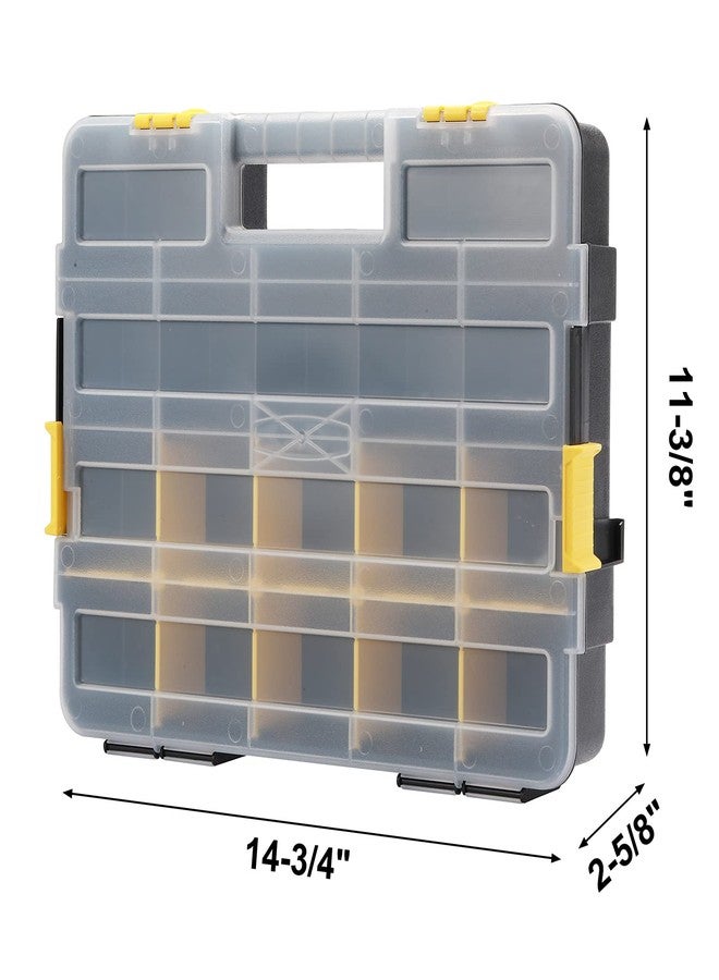 Mayouko Stackable Plastic Toolbox Organizer, Interlocking Small Parts Organizer, Compartment Toolbox for Screw,Nail,Hardware, 2PCS - Image 2