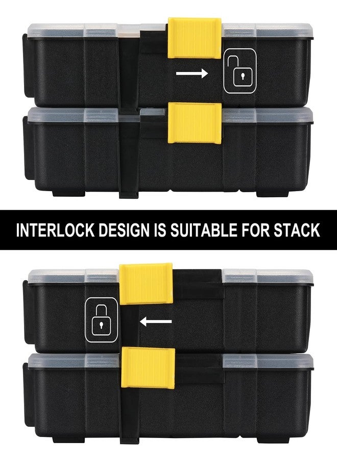 Mayouko Stackable Plastic Toolbox Organizer, Interlocking Small Parts Organizer, Compartment Toolbox for Screw,Nail,Hardware, 2PCS - Image 4
