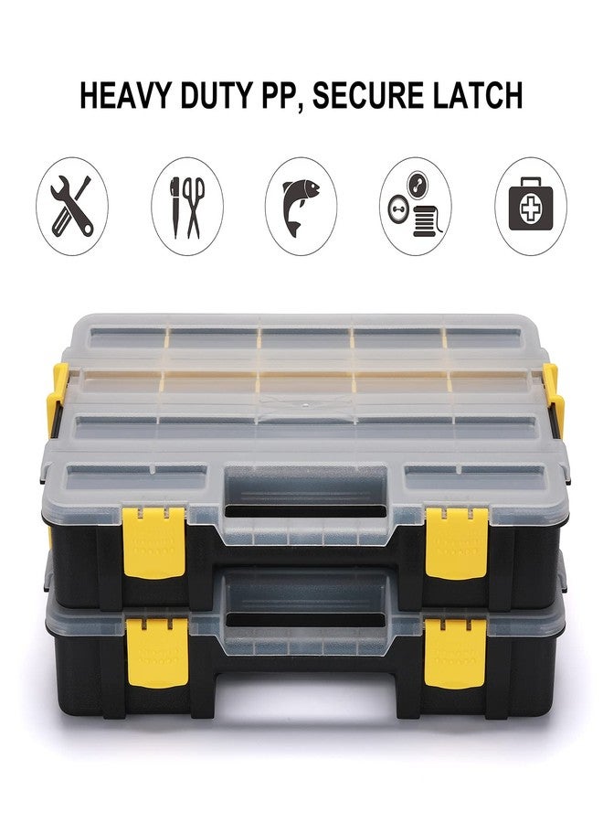 Mayouko Stackable Plastic Toolbox Organizer, Interlocking Small Parts Organizer, Compartment Toolbox for Screw,Nail,Hardware, 2PCS - Image 5