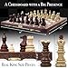Wegiel Imperator 21Inch Luxury Wooden Chess Set for Adults and Kids Handcrafted from Premium Beech and Birch Wood Unique Folding Design with Chess Piece Storage BrownImperator Brown - Image 4