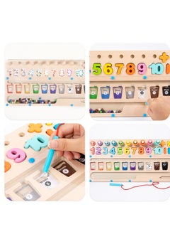 Generic Magnetic beads multifunctional logarithm board cognitive kindergarten early education wooden puzzle puzzle toy  - Image 5