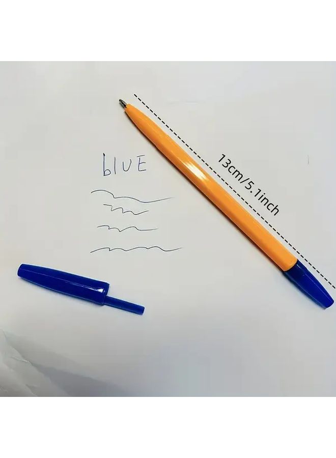 Blue Ballpoint Pens 100 Pcs Fine Point Smooth Writing Quick Drying Ink for Office School - Image 2