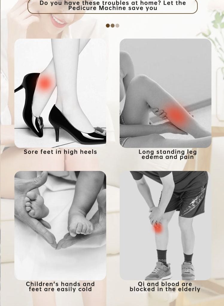 Electric Foot & Calf Massager with Heating - Portable Mini Massager for Pain Relief, Relaxation, Diabetic Neuropathy & Swelling - Image 3