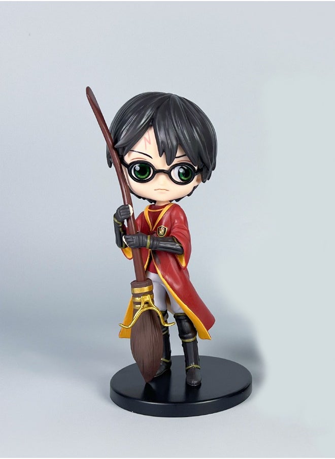 Academy of Magic Figure Big Eyes Riding Broom Harry Potter Model Ornament 22cm - Image 1