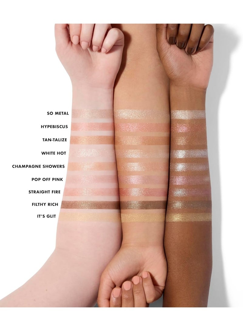 elf Fine As Fleck Glitter Eyeshadow, Long-Lasting Sheer Eye Makeup With A Shimmer Finish, Smooth Formula, Vegan & Cruelty-Free, Champagne Showers - Image 4