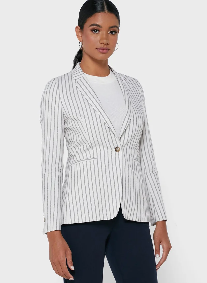 Sacoor Brothers Striped Tailored Blazer