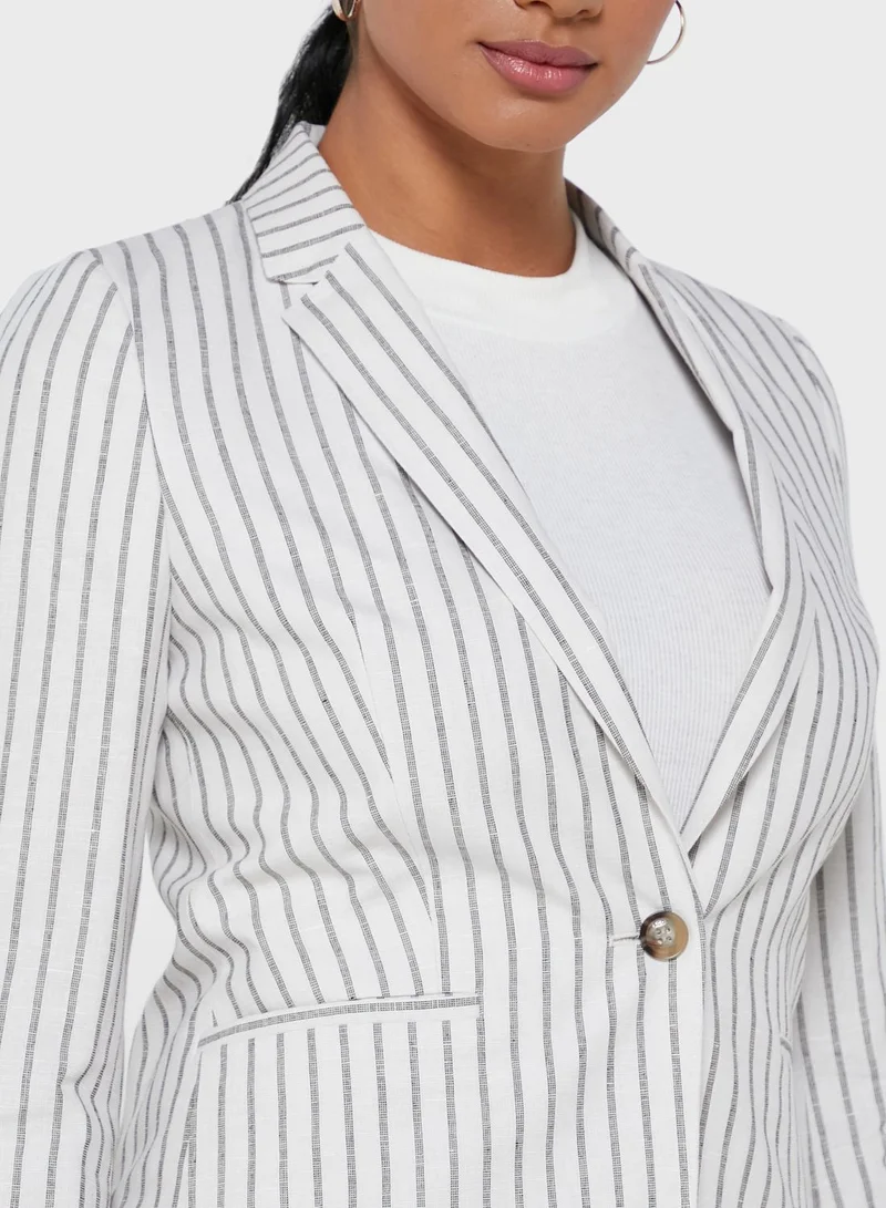 Sacoor Brothers Striped Tailored Blazer