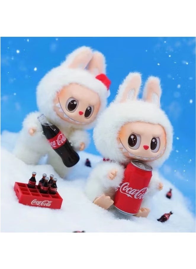 LABUBU 2-pack Coke Style - Labub Macaroon Vinyl Plush Doll, Doll Pendant, Perfect Match with Labub's Clothing  - Image 1