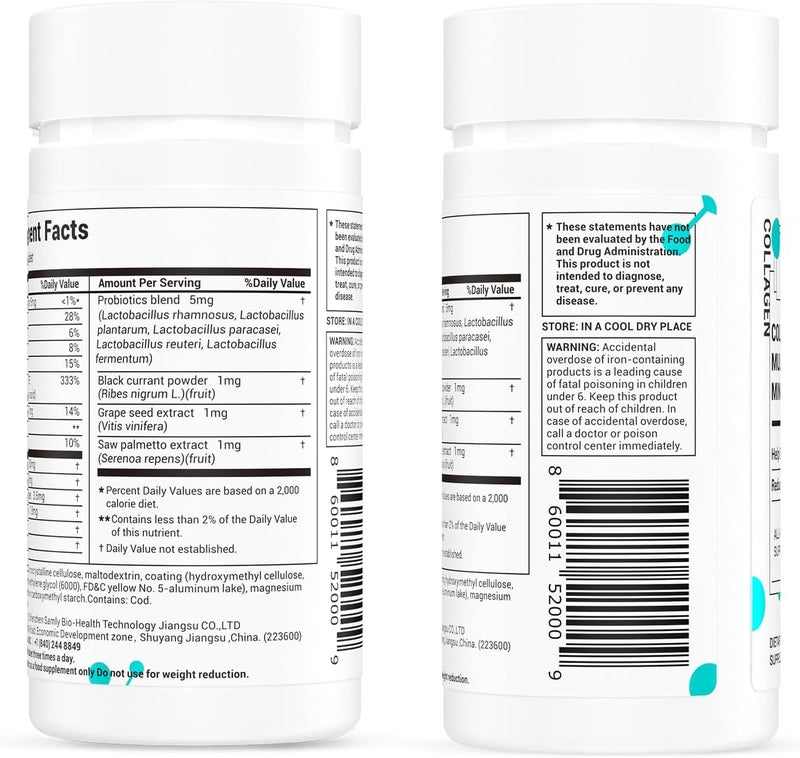 DrBioCare Collagen Peptides for Women Beauty Vitamin  Mineral SupplementContains Vitamin D3 Probiotics for Women  Collagen PeptidesVitamin EVitamin B Complex 120 Tablets - Image 5