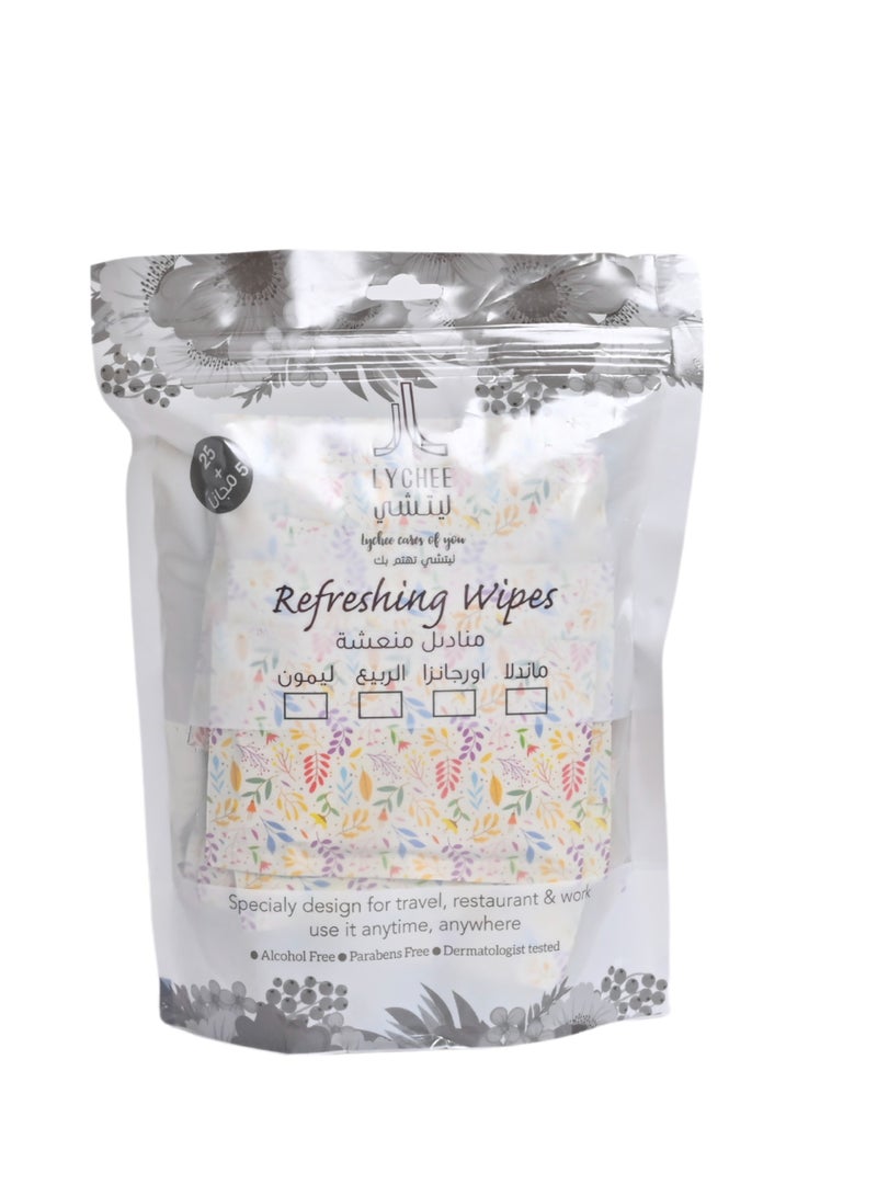 ليتشي مناديل معطره منعشة 25 مديل بتغليف فردي - Image 1