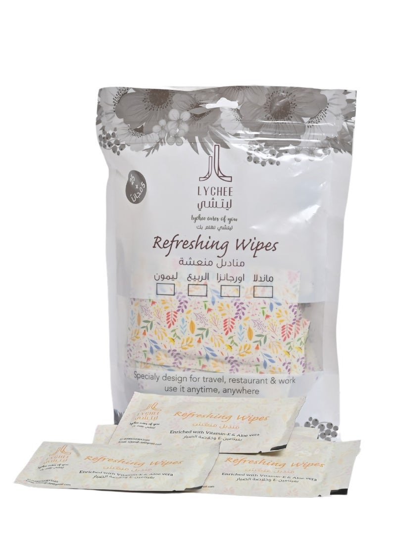 ليتشي مناديل معطره منعشة 25 مديل بتغليف فردي - Image 2