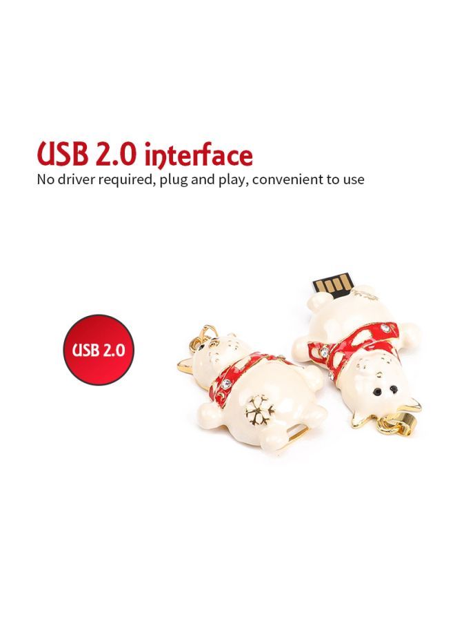 NIBEMINENT Snow Bear Flash Drive C9499-32GB-1 Beige/Red/Gold  - Image 4