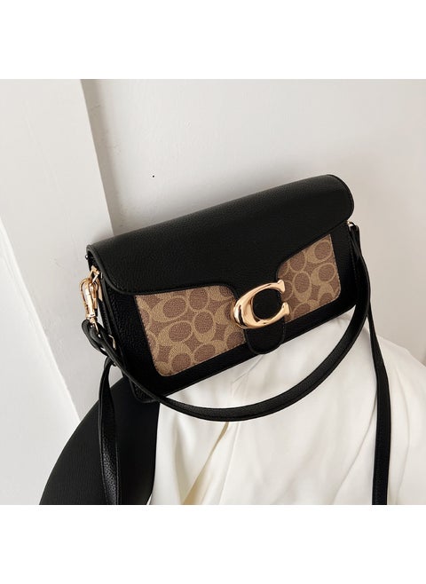 2023 Floral Print Trendy Womens Crossbody Bag Black