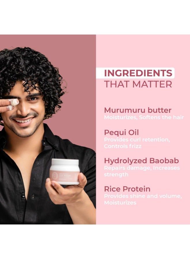 Ashba Botanics Deep Conditioning Hair Mask For Dry & Frizzy Hair|Hydrating Masque For Curly,Wavy,& Straight Hair|With Murumuru,Shea Butter,Baobab Protein,& Pequi Oil|Silicone Free - 237 ml,280 grams - Image 3