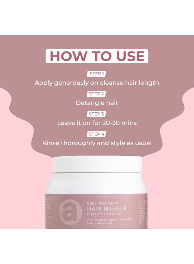Ashba Botanics Deep Conditioning Hair Mask For Dry & Frizzy Hair|Hydrating Masque For Curly,Wavy,& Straight Hair|With Murumuru,Shea Butter,Baobab Protein,& Pequi Oil|Silicone Free - 237 ml,280 grams - Image 5