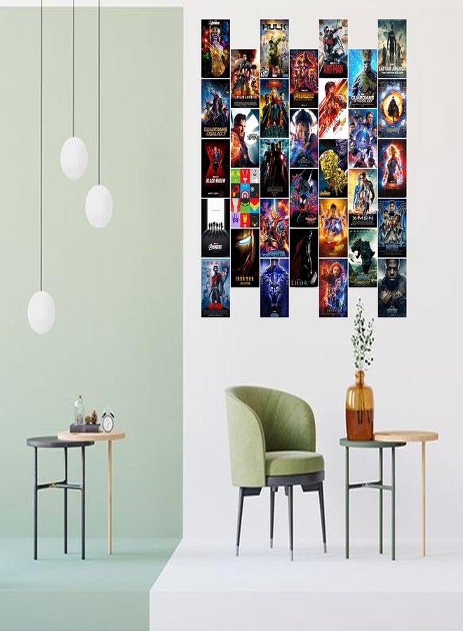 KARTMEN Pack of 32 Superhero Movies Wall Collage Kit Posters - 4 x 6 Inches Posters for Room Wall Decoration of Bedroom, Office, Living room, Dorm room - Glue Dots Included, Cardstock - Image 2
