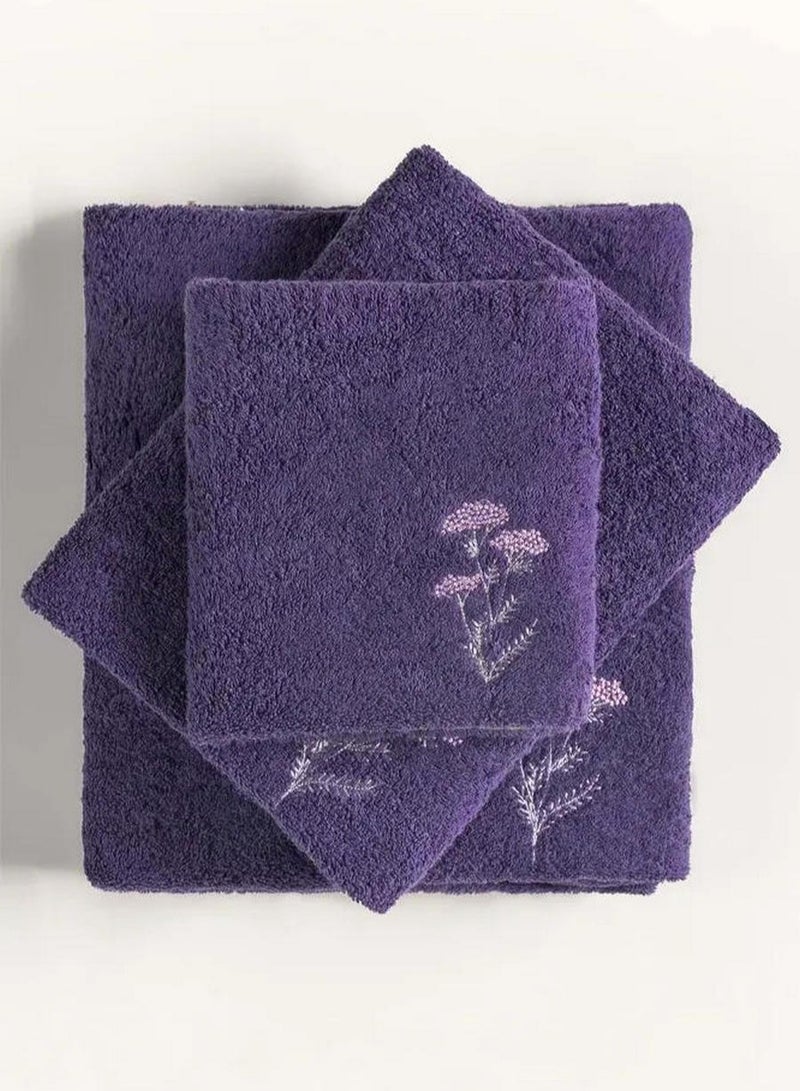 Ideas Crimson Combed 3pcs Embroidered Towel Set - Image 1