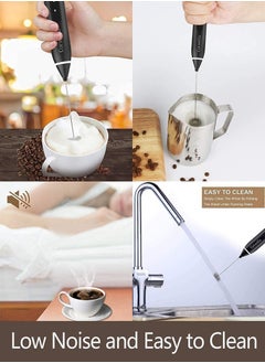 Generic Milk Frother, Rechargeable Milk Frother, 3 Speeds, Milk Frother with Stainless Steel Whisk for Bulletproof Coffee, Cappuccino, Chocolate, Milk Tea, Matcha  - Image 5