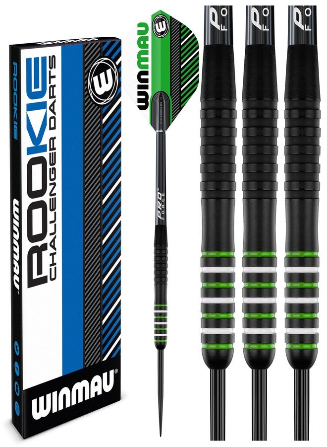 WINMAU Rookie Green Steeltip Brass Darts Set | Single or Multi Sets | Includes Flights and Shafts (Stems) | Exclusive Darts Booklet | Blue, Red and Green | - Image 2