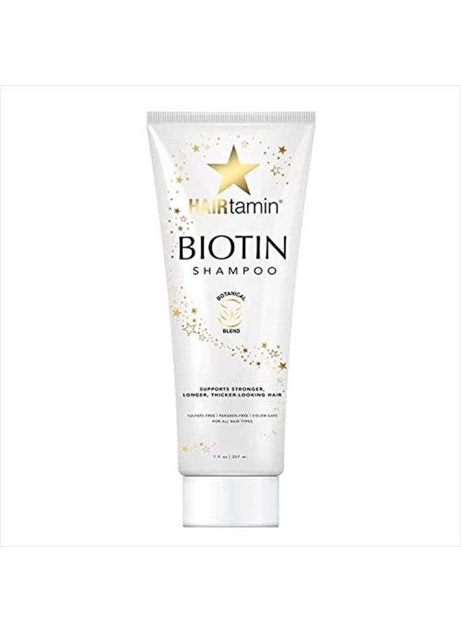 HAIRTAMIN - Biotin Shampoo - Helps to Support Stronger, Longer, Thicker-Looking Hair with Sulfate-Free, Hydrating, Vitamin Rich Formula Shampoo, Made With Vitamin B5, Cucumber Extract, Aloe Vera - Image 1