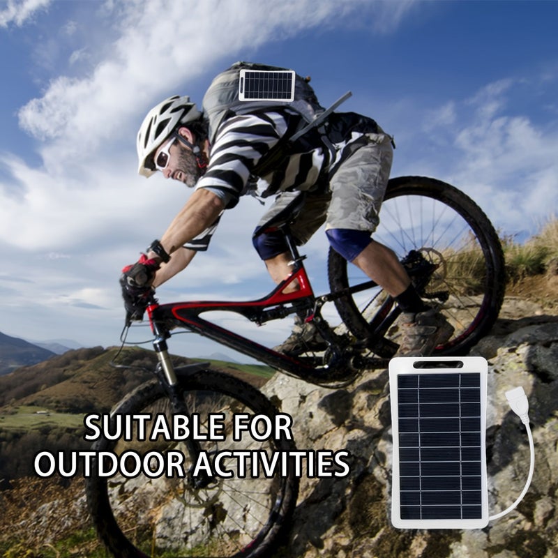 A 20000mW Solar Panel Portable Charger USB Charging Hook Design For Camping Hiking Travel Compatible With Mobile Phones Small Fans And Digital Watches - Image 2