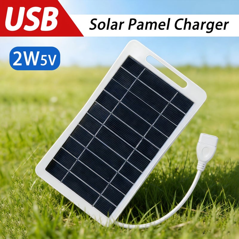 A 20000mW Solar Panel Portable Charger USB Charging Hook Design For Camping Hiking Travel Compatible With Mobile Phones Small Fans And Digital Watches - Image 1