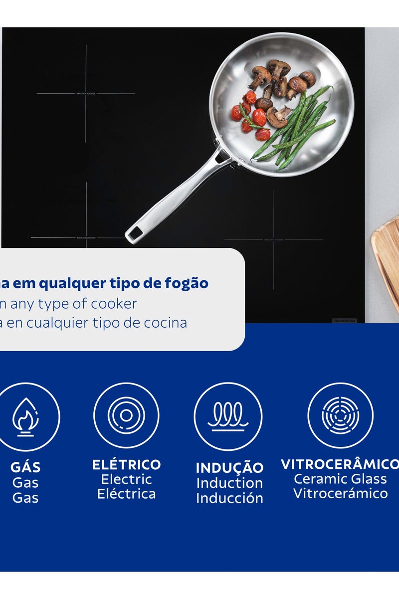 TRAMONTINA Tramontina 🇧🇷 30CM Grano Frying Pan – 3.4L Tri-Ply Stainless Steel | Induction Ready | Oven Safe | Since 1911 – Model 62155300 - Image 4