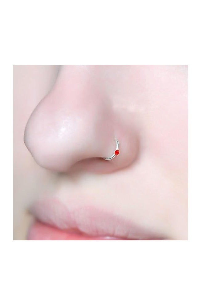 maya accessories nose ring piercings surgical stainless steel 5 peices (mixed random colors) - Image 1