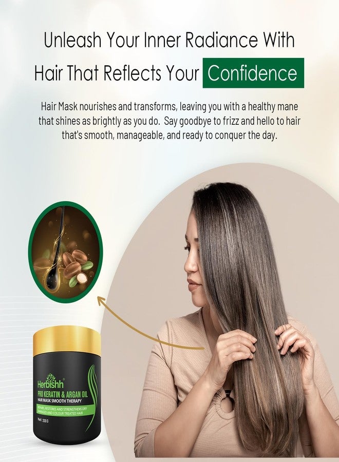 Herbishh Argan Hair Mask-Deep Conditioning & Hydration For Healthier Looking Hair- For Very Dry, Weak, Stressed Out Hair, No Sulphates, No Parabens (200 Gm), 1 Count - Image 5