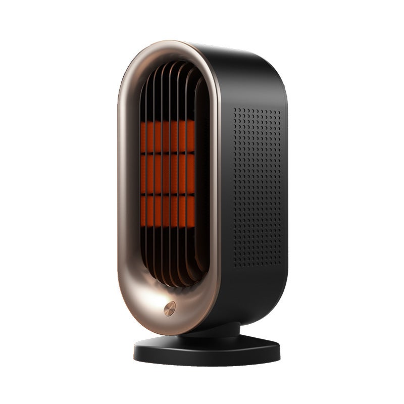 New desktop heater household small office electric heater energy-saving fast heating winter artifact vertical heater Gray gold 