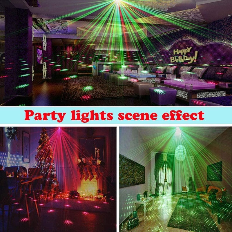 MLD MLD Mini Laser Laser Lights Red Green DJ Laser Light Sound Activated 6 Design for Party and Dj RedGreen LXB107Pack of 4  - Image 5