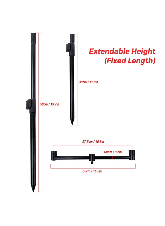 Generic Extending Bank Stick Carp Fishing Adjustable Aluminum Bankstick Pole Rest for Bite Alarm - Image 3