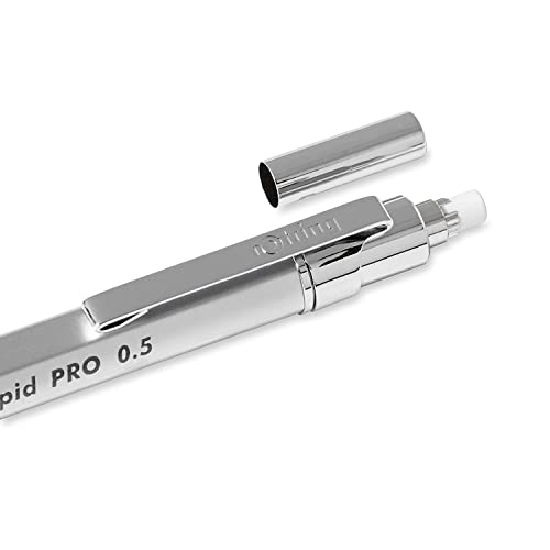 Rotring رورينج رابيد برو قلم رصاص ميكانيكي، 0.5 مم، فضي - Image 3